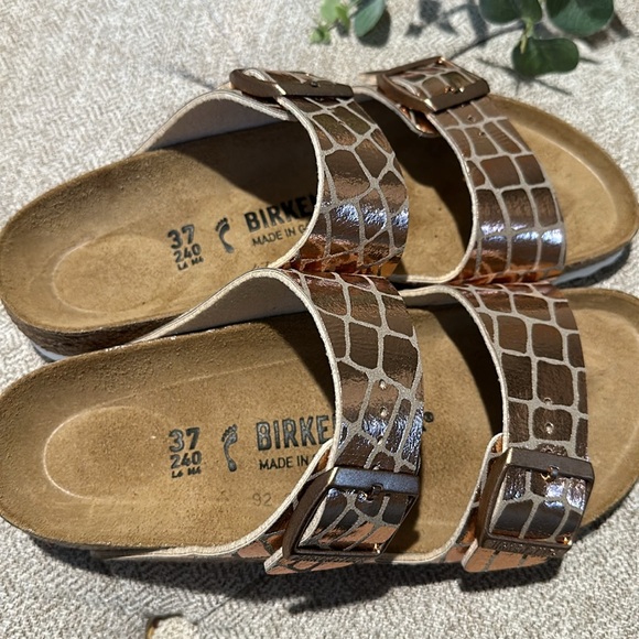 Birkenstocks Arizona Gator Golden Rose - Picture 4 of 4